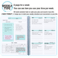 Blue Daily Weekly Agenda Notebooks Fexible PVC Hard Shell Personal Diary Shedle Agenda Blocage-notes Notebook non daté